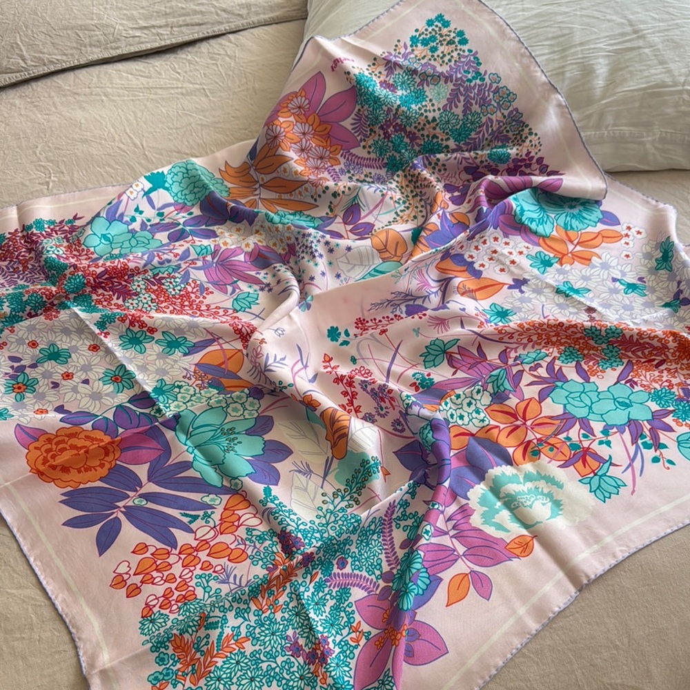 Floral Silk Scarf